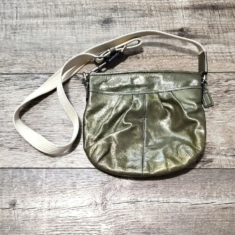 Coach Gray Patent Leather Crossbody Bag
